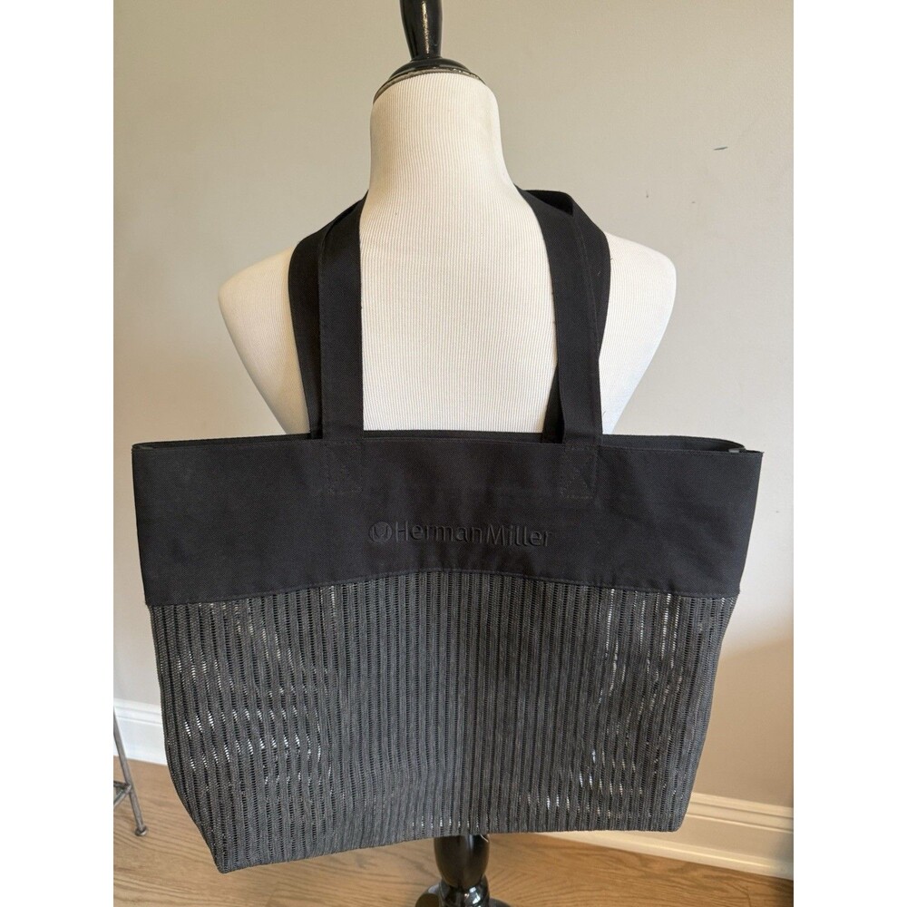 Herman Miller Mesh Tote Bag Black Large Carryall Work Office Travel Bag